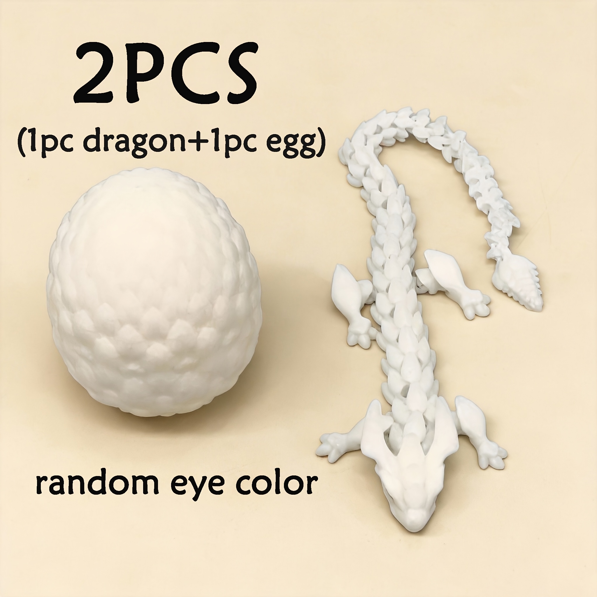 TEMU Juego de 2/4 piezas de huevos de de cristal que en , conjunto de estatuas de móvil + impresas en 3D, coleccionable, color de ojos aleatorio,