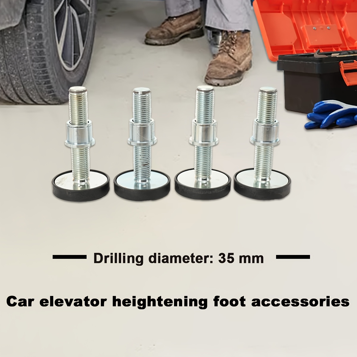 4pcs Of Turntable Support Arm Plate . Support For Lifting Platform, Rotatable Mounting, Disc Diameter 120mm, Height 215mm, Universal For Cars, Suvs, Trucks, , Lifting Platforms