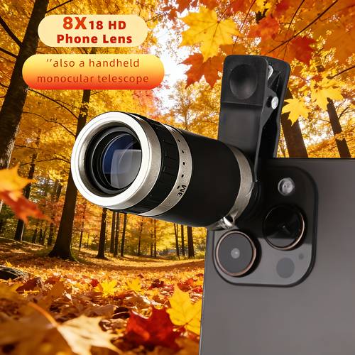 8x telephoto phone lens hd photography and shooting tools with a universal phone clip to a of mobile phones suitable for camping and outdoor photography portable out
