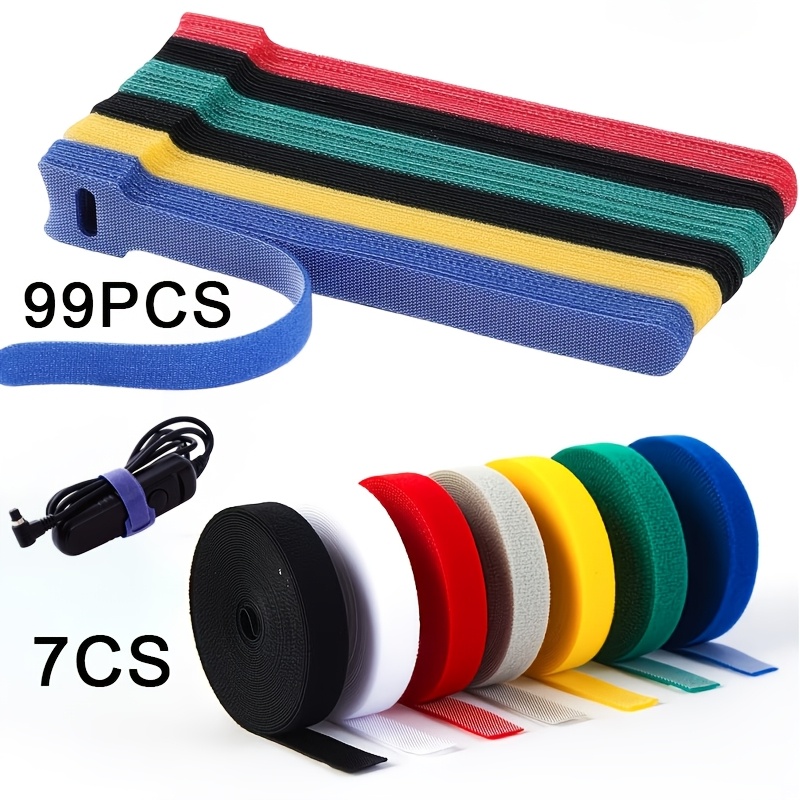 106pcs Nylon Fabric Fastening Tapes & Cord Labels Set