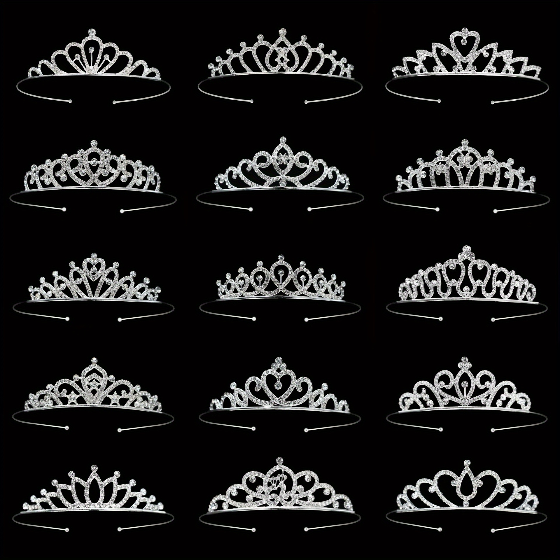 

1pc Elegant Bridal Crown Tiara, Romantic Style, Sparkling Rhinestone Wedding Hair Accessory, Princess Crown For 18th Birthday, Pageants, And Performances, Royal Headwear