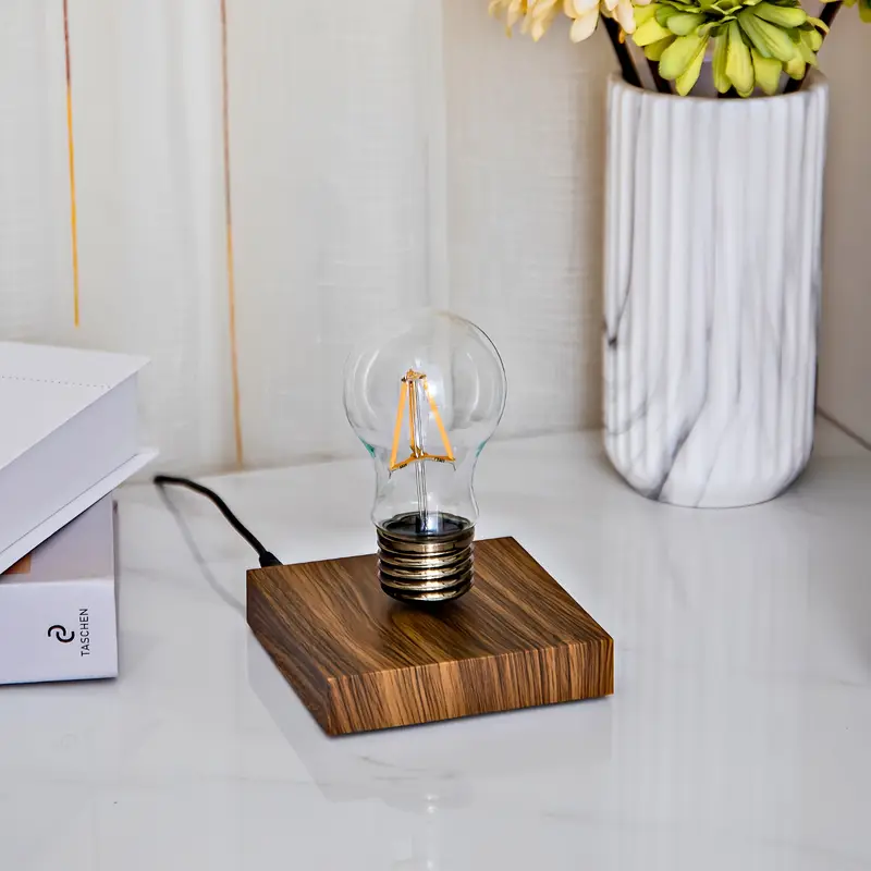 1pc Lampe à ampoule LED en - Design de suspension magnétique accrocheur - Lampe de table à magnétique flottante pour la décoration moderne de et du bureau, cadeau idéal détails 13