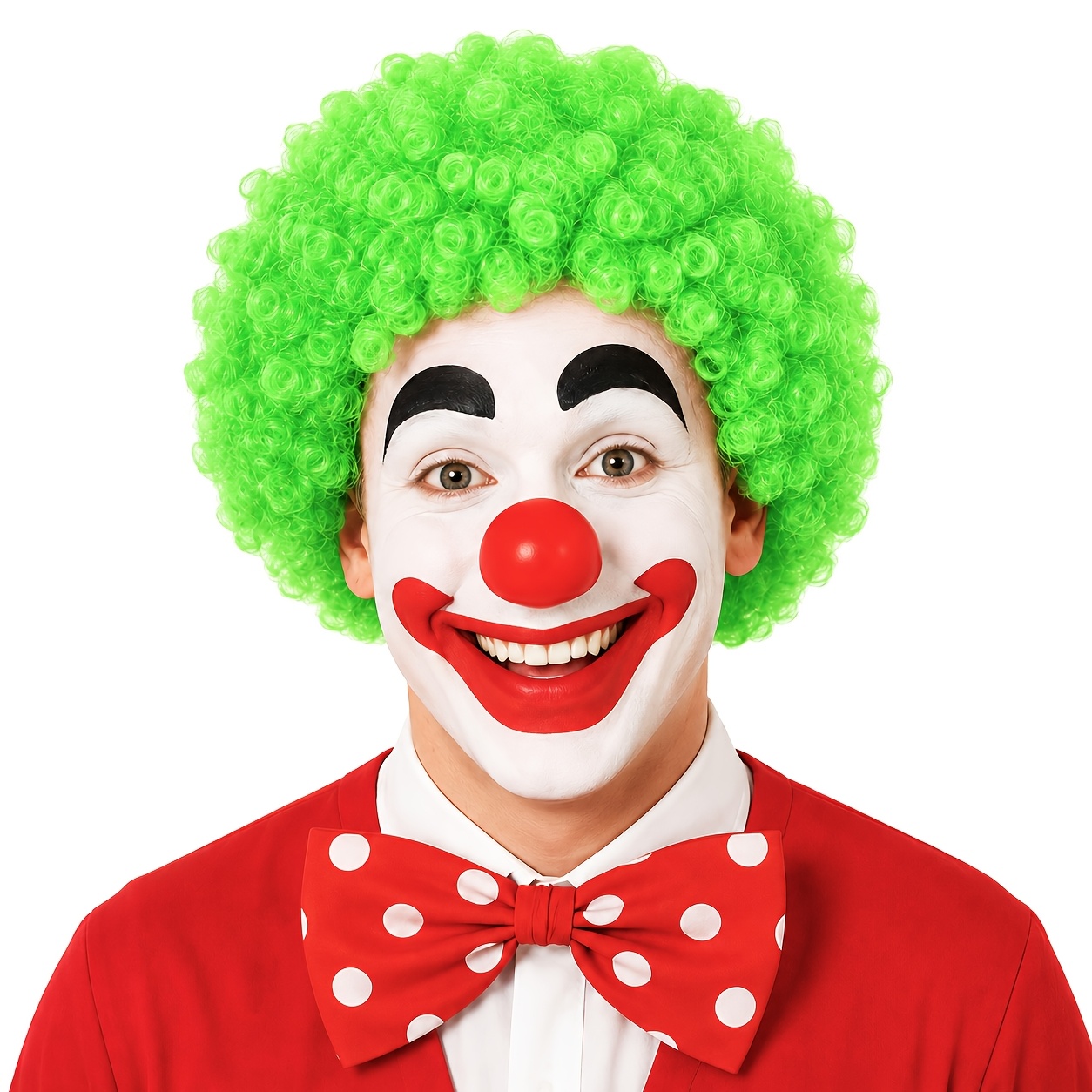 TEMU 1pc Fun Clown Curly Wig, Colorful Clown Wig, 70s 80s Disco Party Costume, Suitable For Adult Halloween Christmas Carnival Parties, -up Wigs