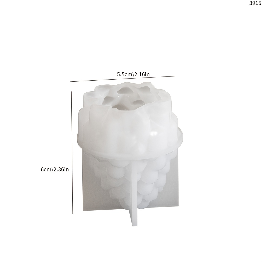 TEMU Stampo in silicone resina, stampo in silicone per candela a forma di pigna, scrivania per la casa, decorazione autunnale, regali per le feste,