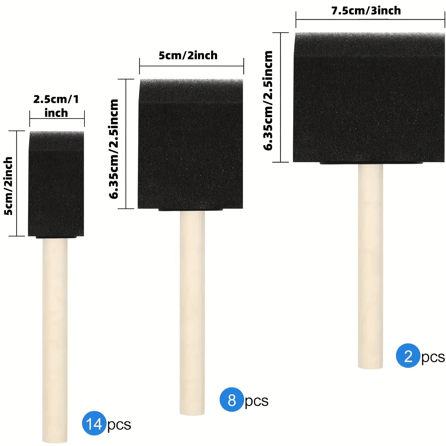 30-Pack Round Painting Sponges 2.9 Inch - Synthetic Artist Sponges For Crafts & Watercolor