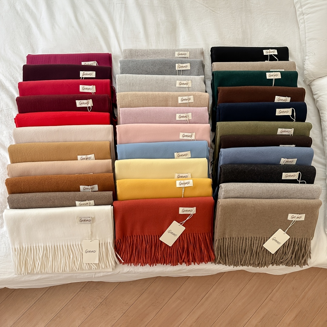   a solid color cashmere unisex heavy duty scarf for   men and women in autumn and winter   thick soft comfortable warm and versatile     proof shawl   traveling and parties and     as a christmas gift
