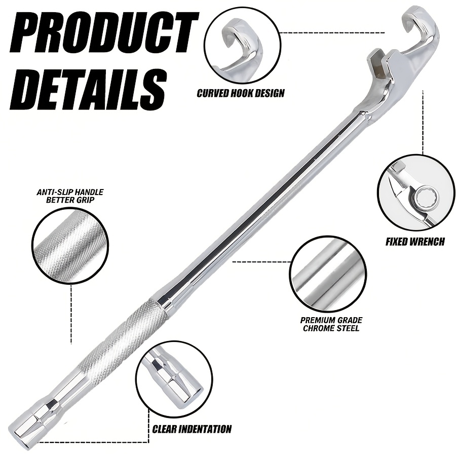 Image of Wrench Extension Bar, Heavy-duty Steel Labor-saving Tool, High-hardness Extended Handle For Automotive Repair, Tight Fasteners And Mechanical Maintenance