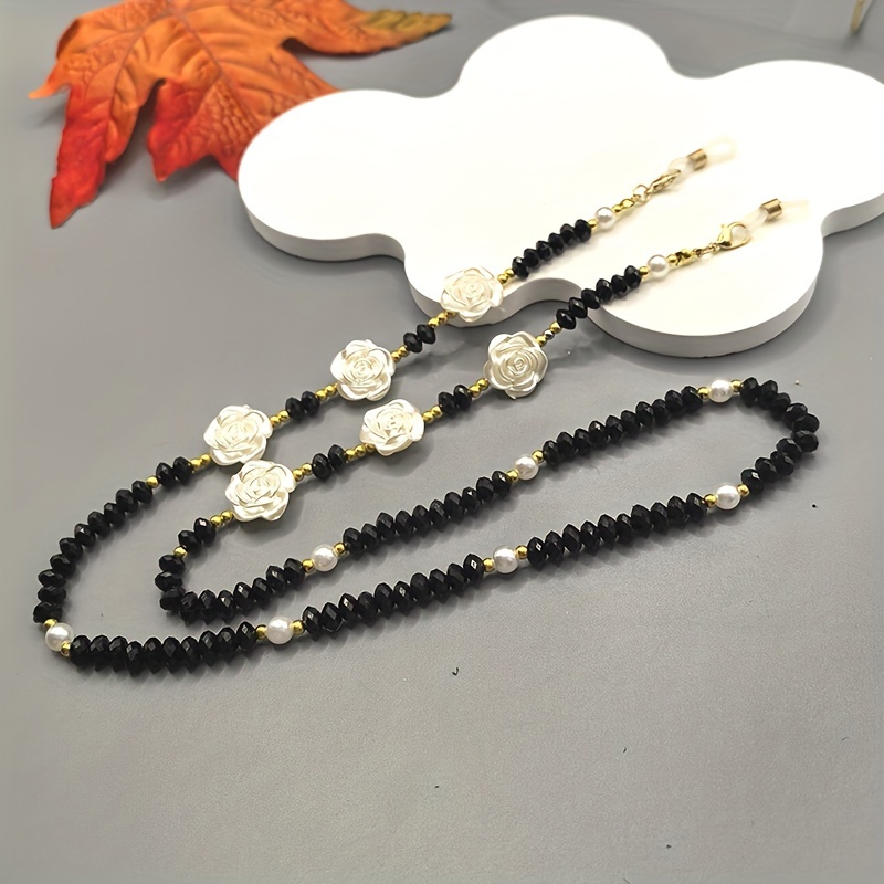 E-shop Imitations-Strassperlen-Brillenkette Kamelien-Accessoire Brillenkette