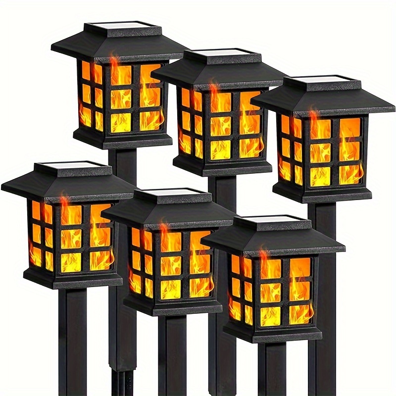 

6 Pack Outdoor Lights: Festive Led Garden Path Lights For Christmas Decor - Solar Charged, Portable, And Easy To Install