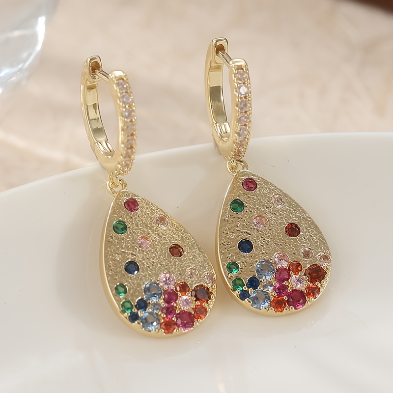 Classic Shape Drop Earrings Synthetic Cz Party Jewelry Gift For Women
