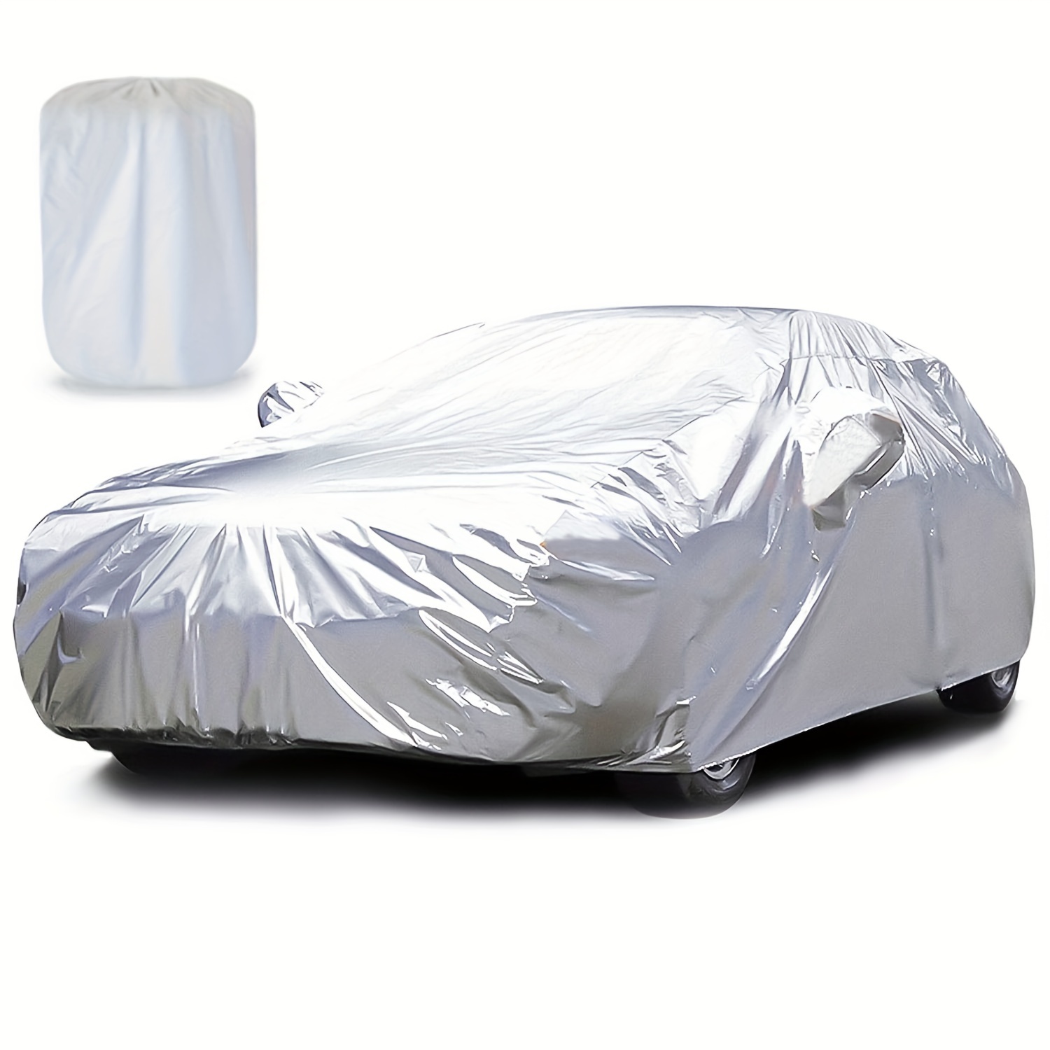 

189x69x47in Full Car Cover All Weather Uv Protection Automotive Cover 170t Outdoor Universal Full Cover For Sedans Up To 185in