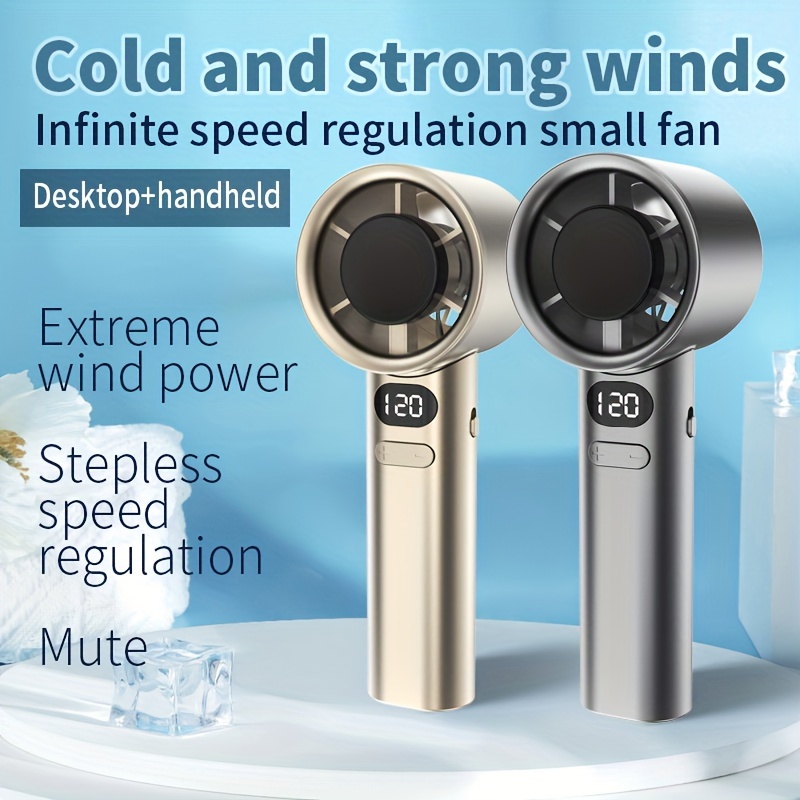 

1pc, Portable Usb Rechargeable Handheld Fan With Infinite Speed Control