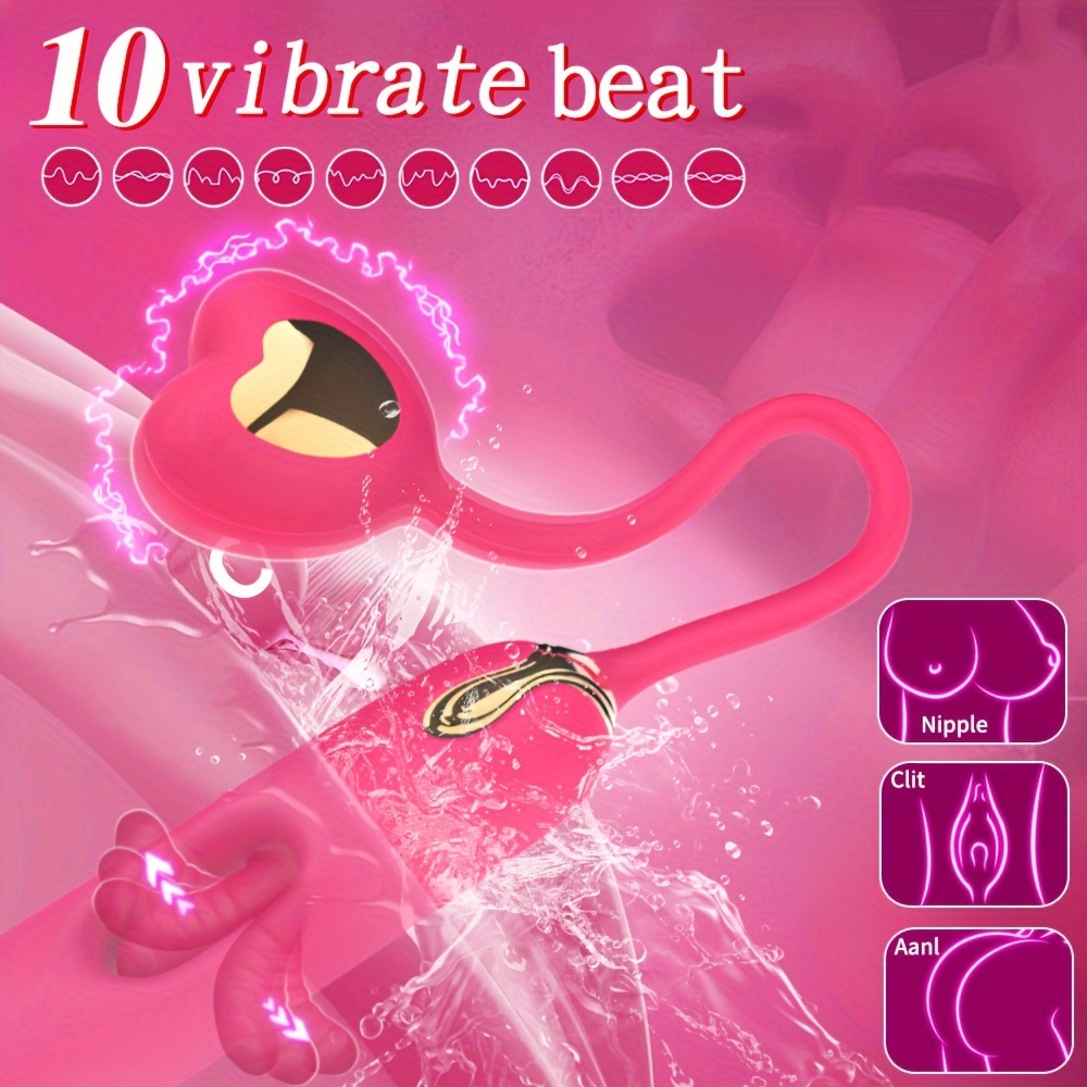 Dildo - 1pc 3-In-1 Vibrator, with 10 Vibrations And 10 Beating Modes, G-D Point Vibrator, Women'S Toy, Women'S Adult Toy, Nipple And Analsex, 10 Vibrations And 10 Beating Modes, Silicone Fake453, Female Toy And Game, Sex Machine, Sex Tool