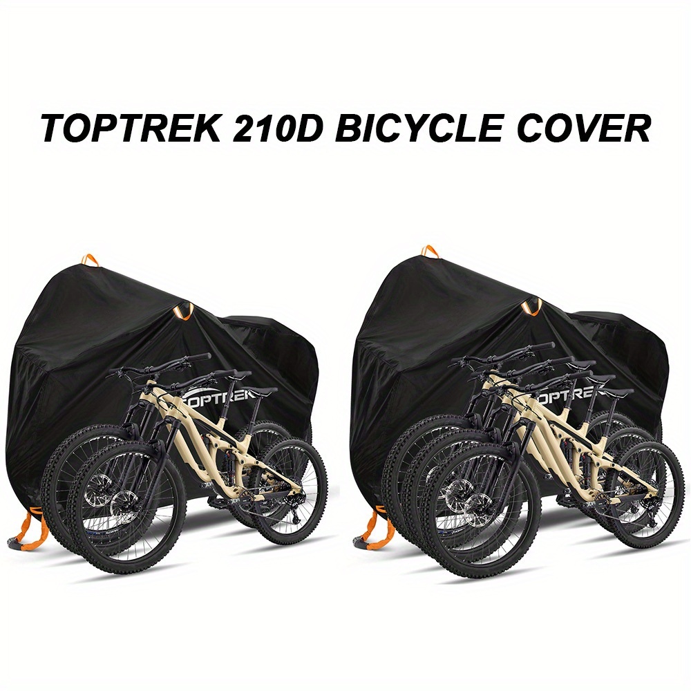 TOPTREK Pro-Grade 210D Oxford 3-Layer Bike Cover | 2 Sizes | Tear-Resistant Sun Shield | Secure Lock Hole | Travel Bag