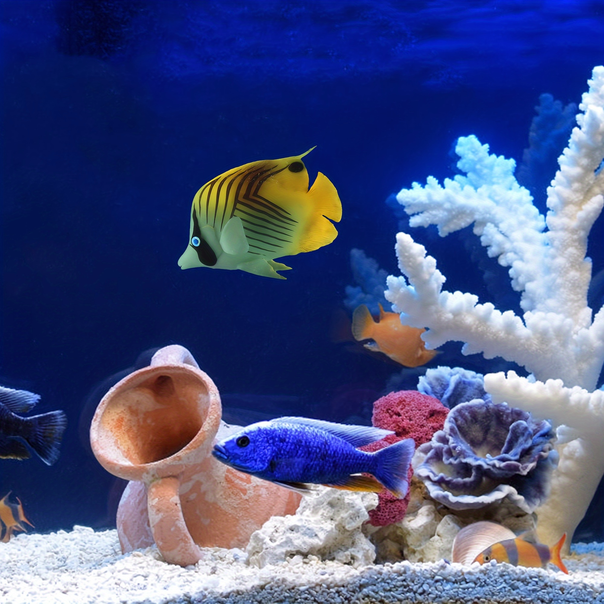 aquarium schwimm dekoration bunter simulierter - Temu Austria