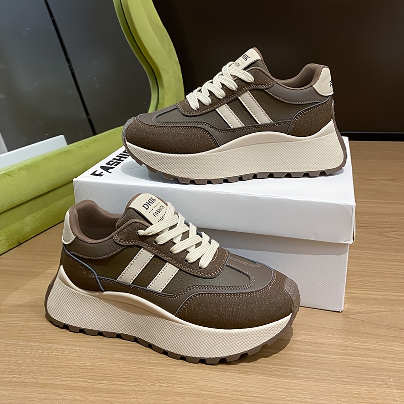womens vintage inspired platform sneakers casual lace shoes Temu