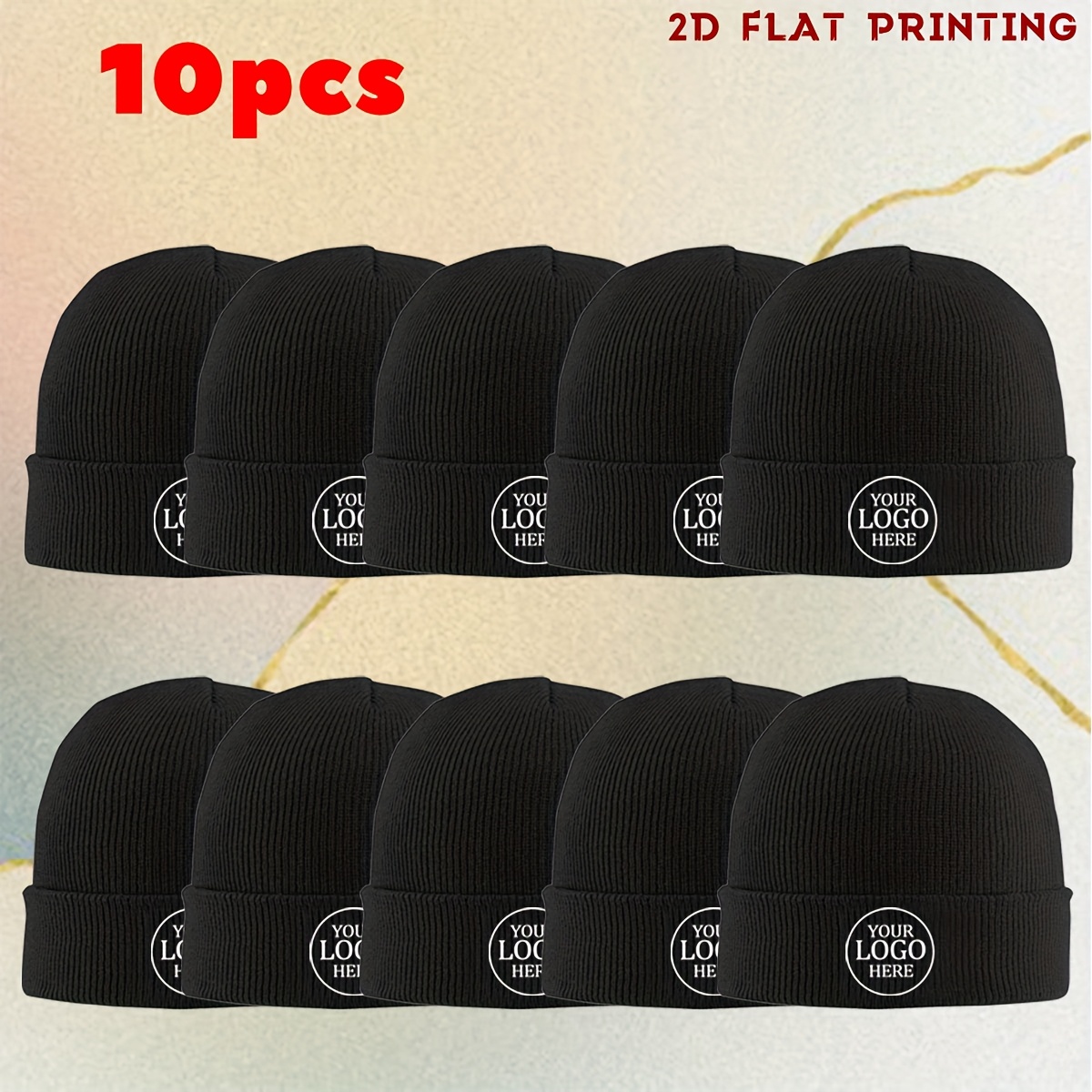TEMU 10 pièces Bonnet Personnalisé Créez Votre Bonnet d'Hiver Un Cadeau Réfléchi Ils Le Porteront Toute Idéal pour les Marchés de Noël et les Stands