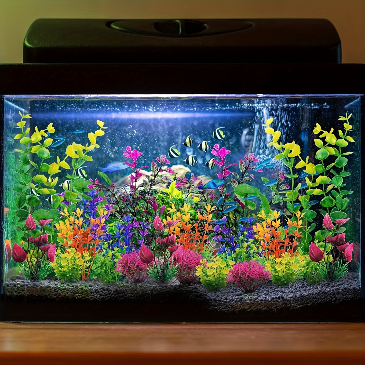 Paquete De 24 Plantas De Acuario, Decoración De Pecera, Coloridas 