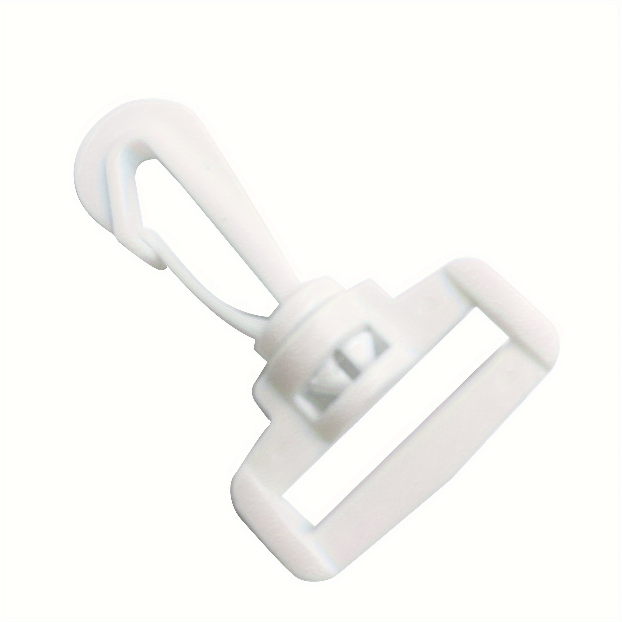 20pcs White Plastic Swivel Rotary Rotate Snap Hook Buckle