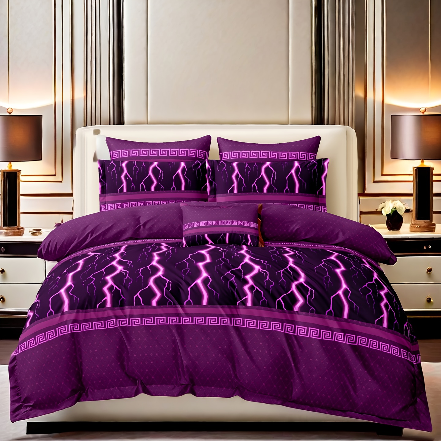 TEMU Three-piece Duvet Cover Set: 1 Duvet Cover   2 Pillowcases. Full-coverage, Non-slip, Dust-proof Mattress Protector. Suitable For Student