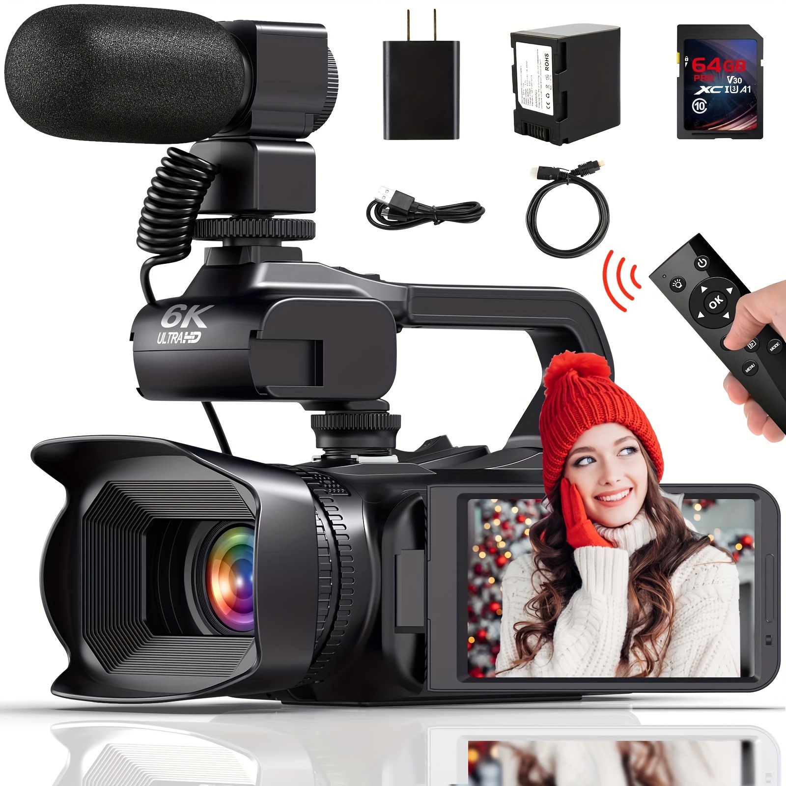 Video store Camera, Zohulu 4K Camcorder