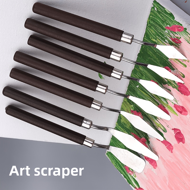 7pcs Metal Oil Painting Scraper Palette Art Tools Set