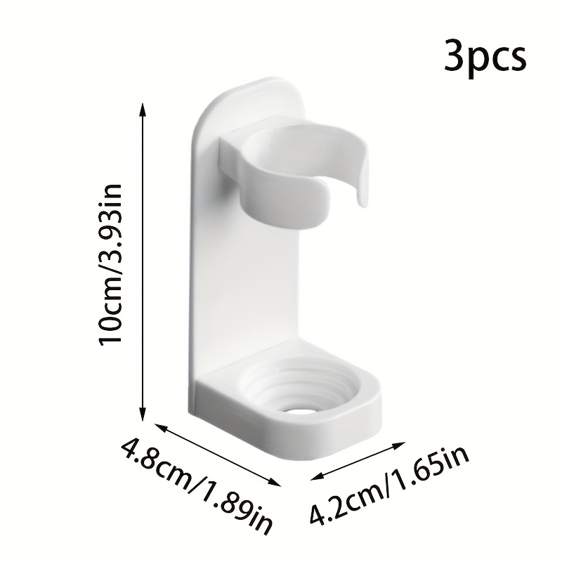 3pcs Wall-mounted Electric Toothbrush Holder Storage Rack For Bathroom, No-drill Shaver Holder, Toothbrush And Toothpaste Drainer, Toothbrush And Toothpaste Holder