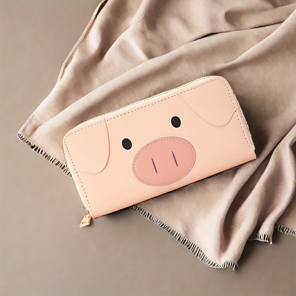 largo mujer forma cerdo adorable cierre cremallera Temu