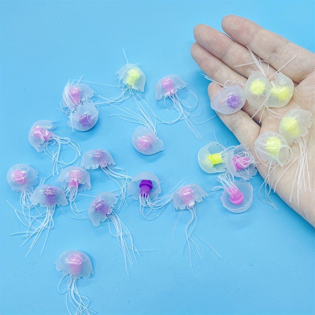 

Silicone Mini Artificial Jellyfish, Fluorescent Aquarium Decor, Simulation Tank Accessories, Pet Supplies, Water Scenery, Decorative Fish Tank Ornaments