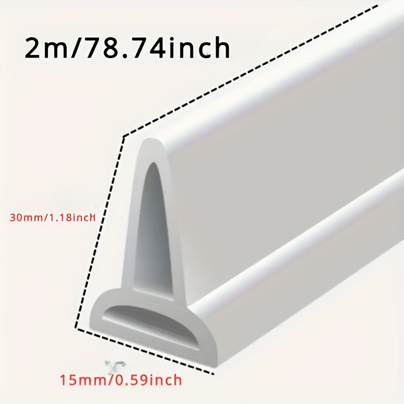 Image of 2m/78.74inch Bath Threshold Waterproof Dam, Foldable Guard, Self-adhesive Shower Barrier Bathroom Water Stopper, Water-retaining Strip Dry And Wet Separate, For Use In Bathroom, Countertop, Kitchen