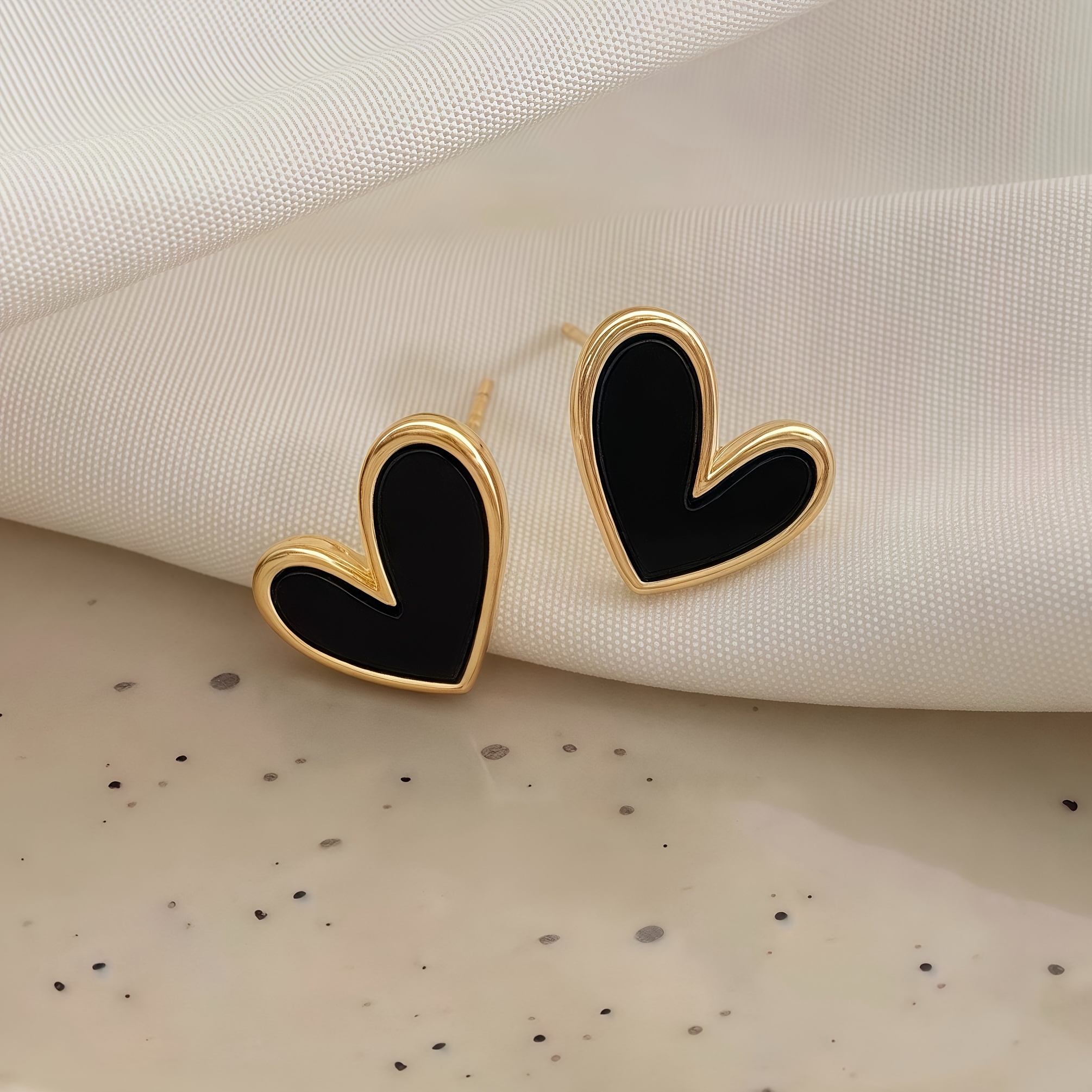 Heart Shaped Golden Earrings for Women