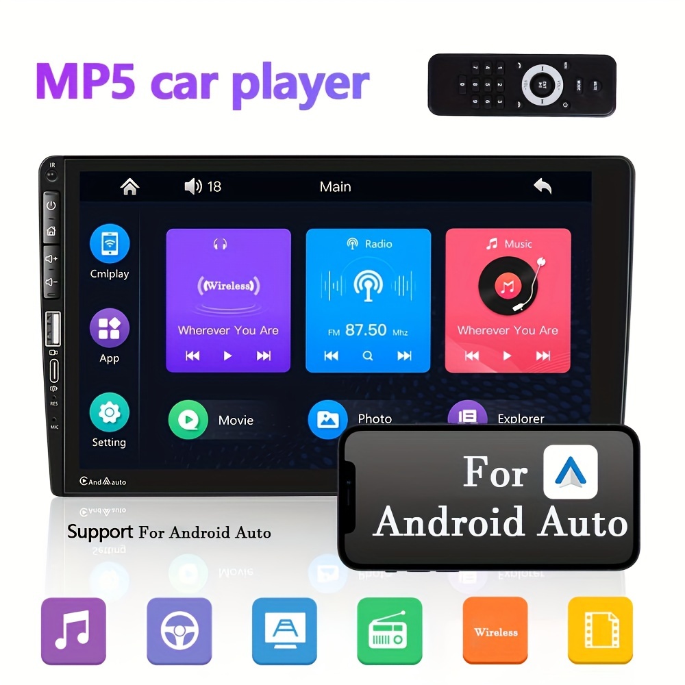 Single 1 Din Carplay Car Stereo Radio For Andriod Auto Universal Car  Multimedia Player +rear View Camera - Temu Romania