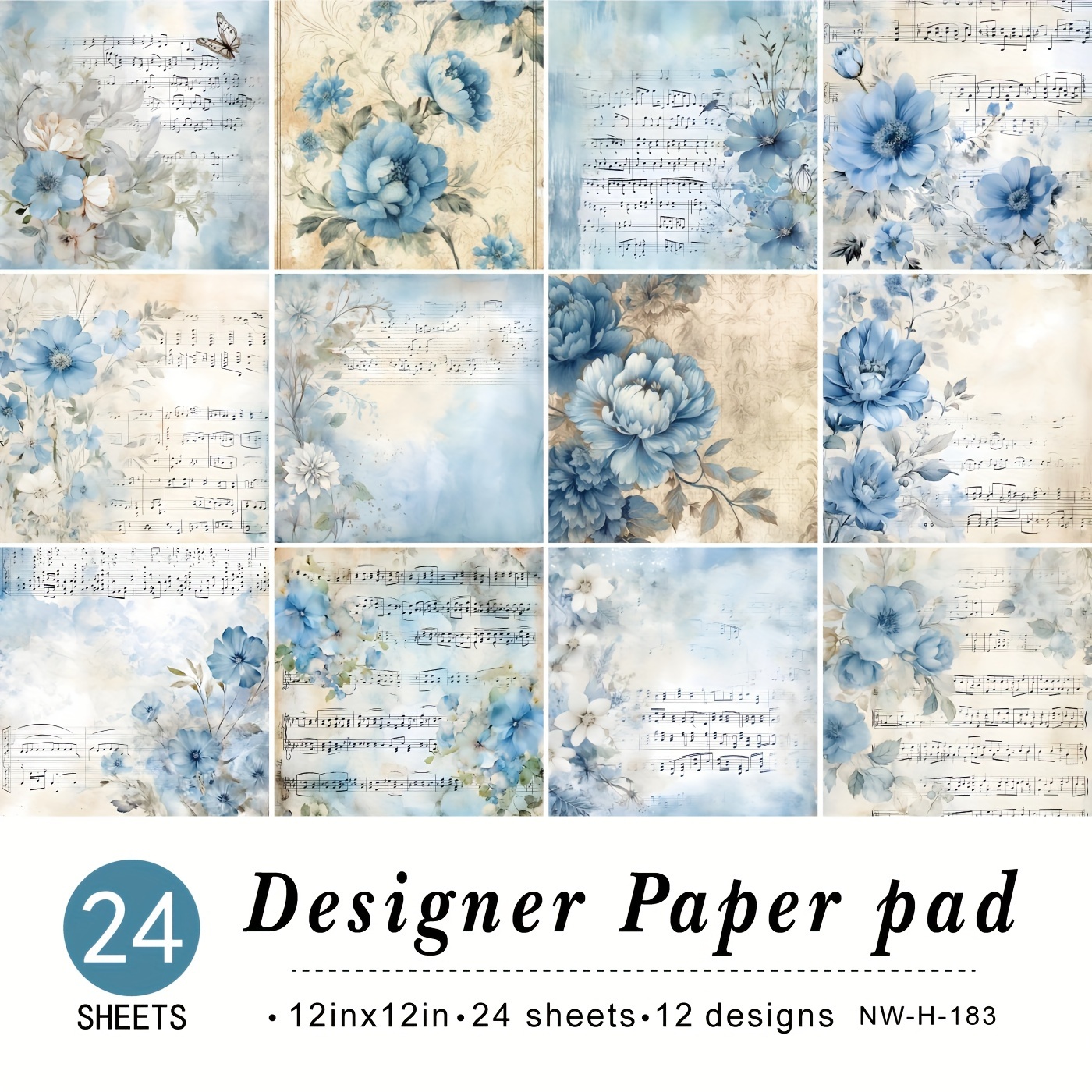 

24 Sheets 12"x12" , Diy Craft Supplies, Multifunctional For Scrapbooking, Wrapping, Album & Decor, 's Day