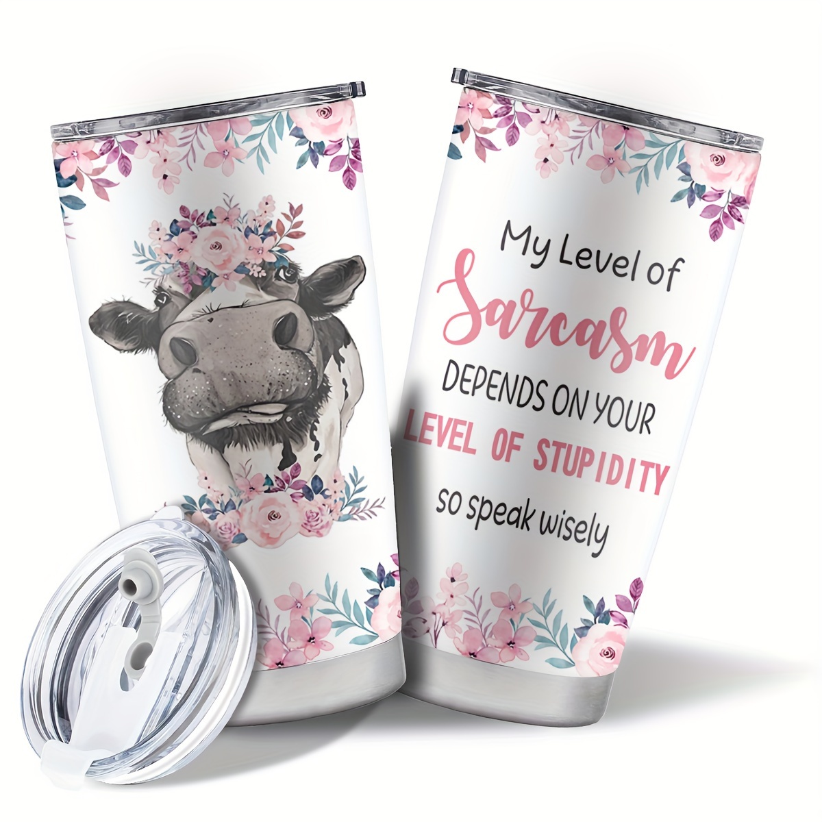 Gifts Cow Lover Cow Tumbler Stainless Steel Lid Buckle - Temu