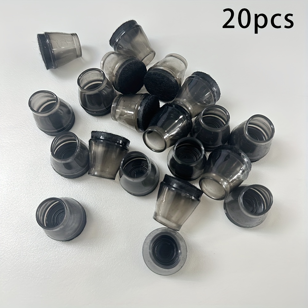 Image of 20pcs Chair Foot Protector With Felt Pad - Anti Slip, Quiet Chair And Table Furniture Foot Cap, Scratch Resistant And Noise Reducing