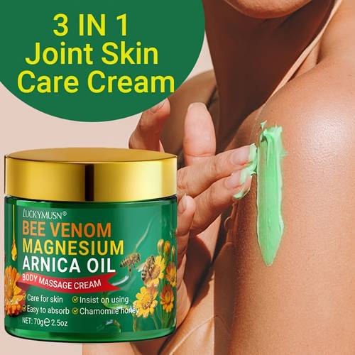 bee joint skin care cream cares for your joint skin containing bee magnesium and arnica to dry skin the light non greasy texture is absorbed 70g 2 5oz suitable for feet legs hands and shoulders