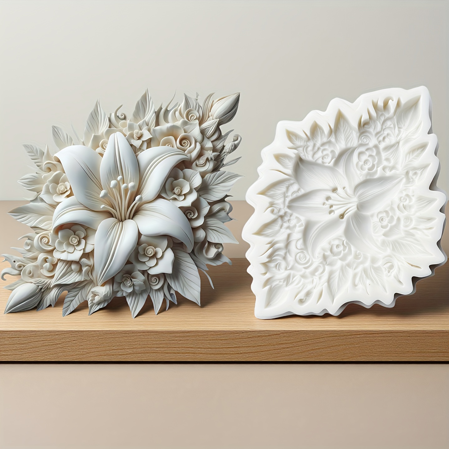 A Beautiful Silicone Mold With Exquisite Paradise Relief Patterns, Creative Cake Mold For , New Baking Decoration Additions For Cakes, And Chocolate Candy Molds