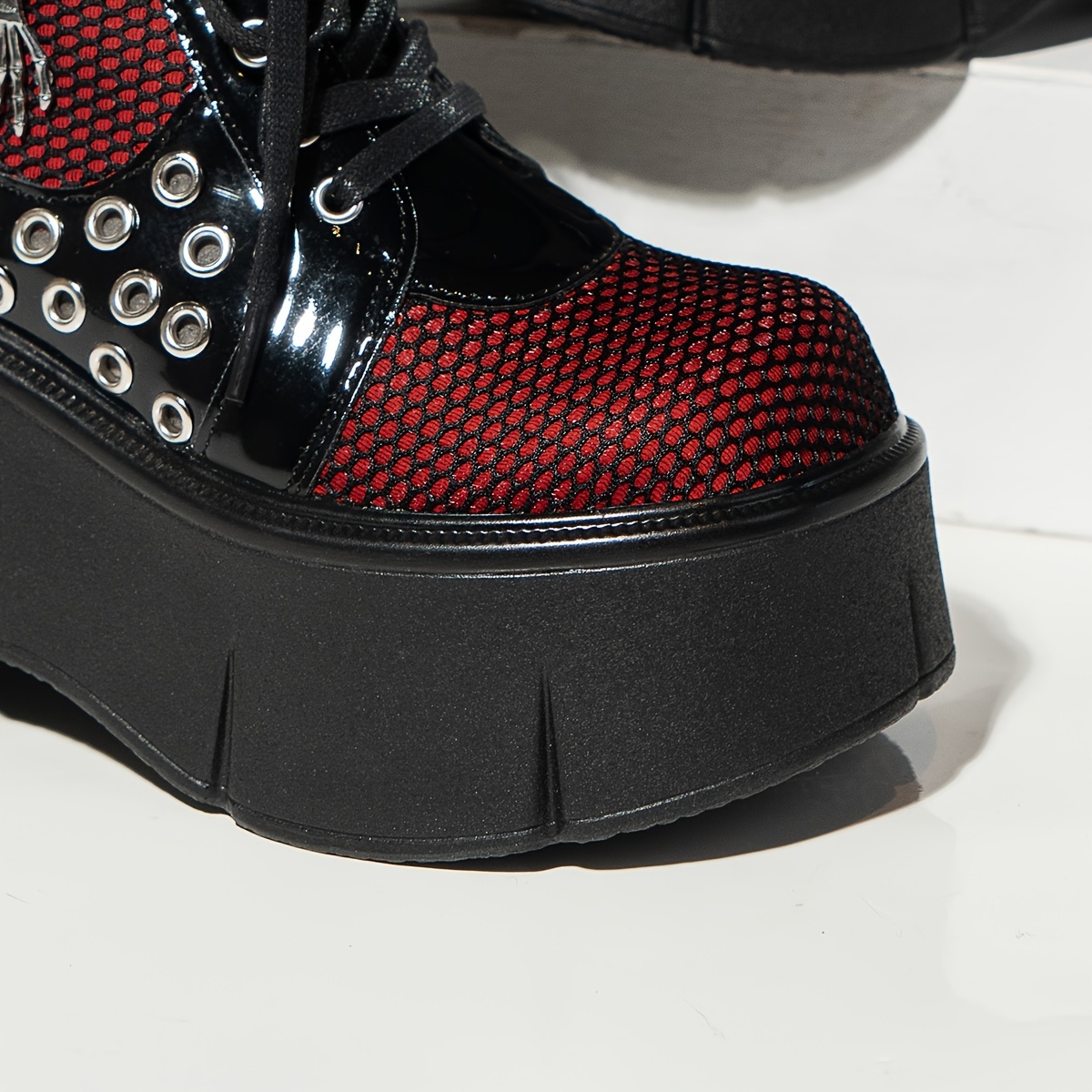 OPEN YY プラットフォームブーツ Round Square Platform Boots OPEN YY
