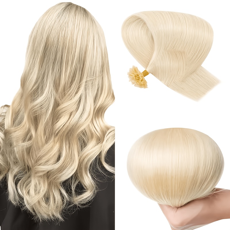 E-shop 30 Stränge (30G) Echtes menschliches Haar U Tip Haarverlängerungen - Blonde Highlight Keratin Haar Add-Ons, glattes Haar für, Volumen und Länge,