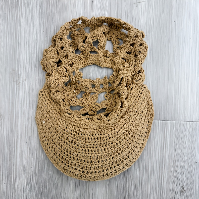 Women's Spring/autumn Handmade Openwork Crochet Sun Visor Cap