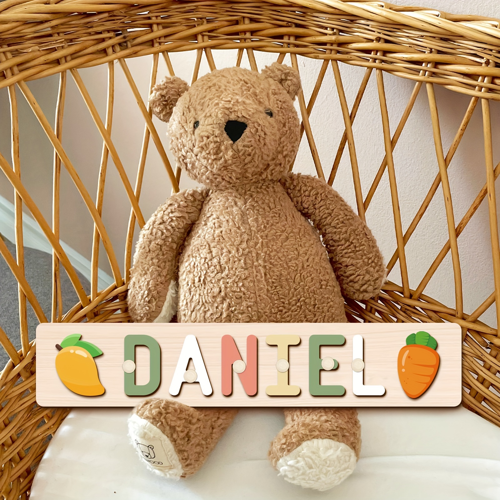 Custom Personalized Name Puzzles, Khaki Color, Early Education Toy