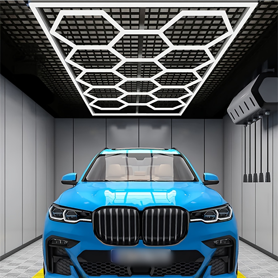 E-shop -Pack Sechseckige LED-Leuchten mit Rändern – Garagenleuchten, 680W 72420LUMEN Kaltweißes Licht 6500K, Sechseckige LED-Deckenbeleuchtung für