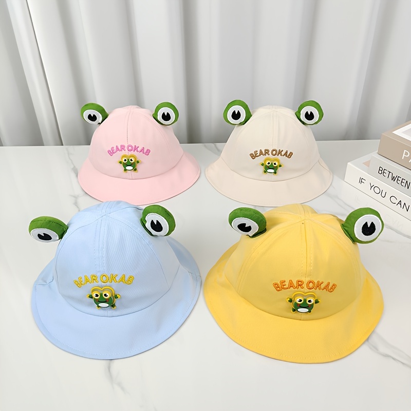 1pc Kids Cartoon Cute Adjustable Cotton Bucket Hat UV - Temu