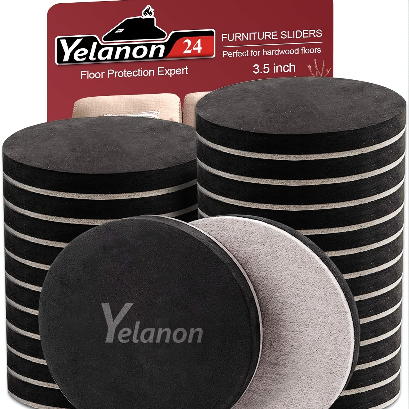 TEMU Yelanon Felt Furniture Sliders, 20pcs-3 1/2" Furniture Sliders For Carpet, Furniture Pads Hardwoods Floors, Heavy Furniture Movers Sliders,