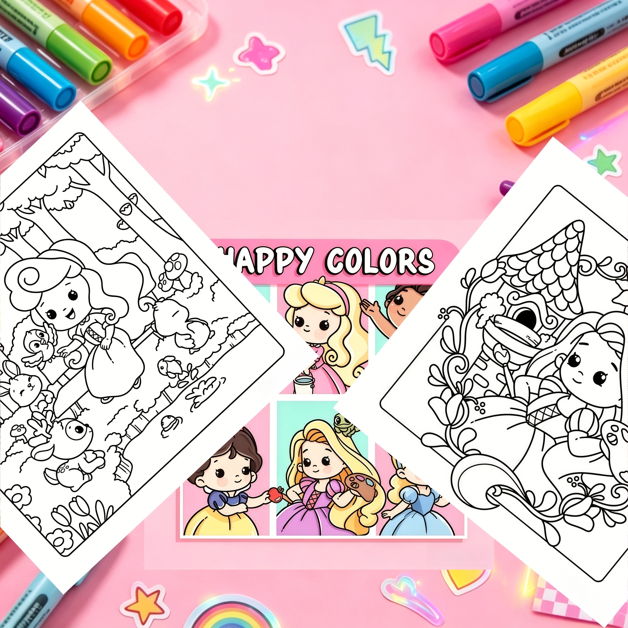 TEMU 1 stuks Zeer Populair Prinsessen Kleurboek voor Kinderen (24 Pagina's Verdikt Papier Deluxe Verbeterde Editie), Oefenen van Pencontrole en
