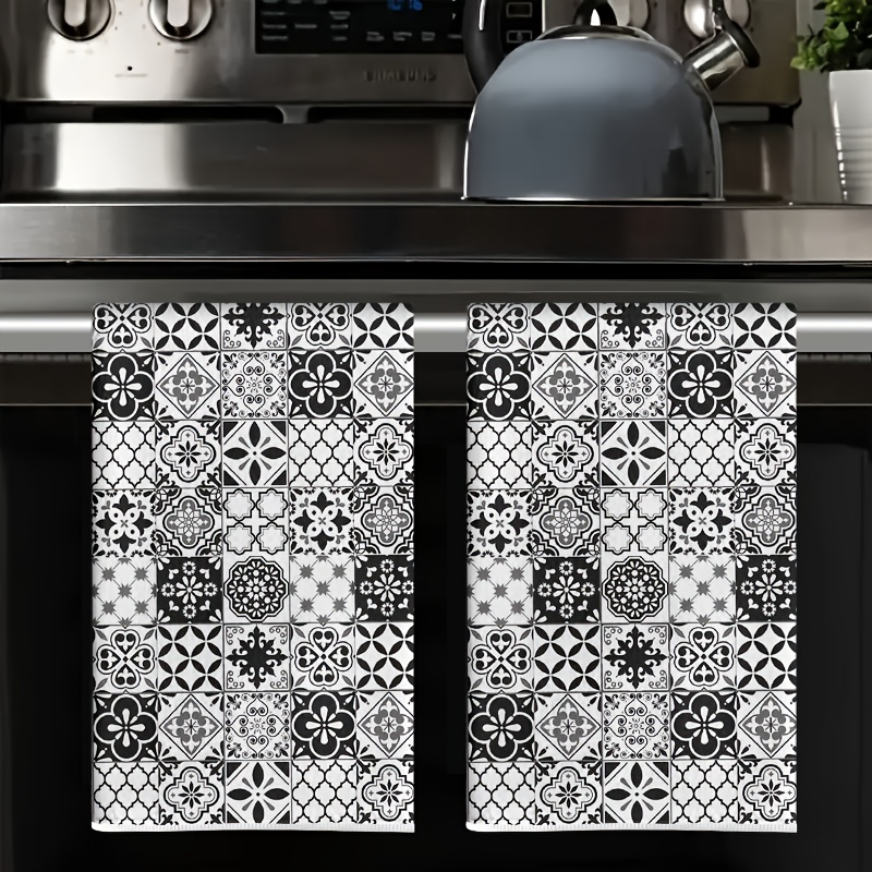 Image of 2pcs Towels, Ideal For Cooking And Baking, Soft And Absorbent, A For Kitchen Home Decor, Cleaning Cloths, Machine Washable, Dish Towels, Daily Seasonal Winter Decorative Hand Towels, Dishcloths