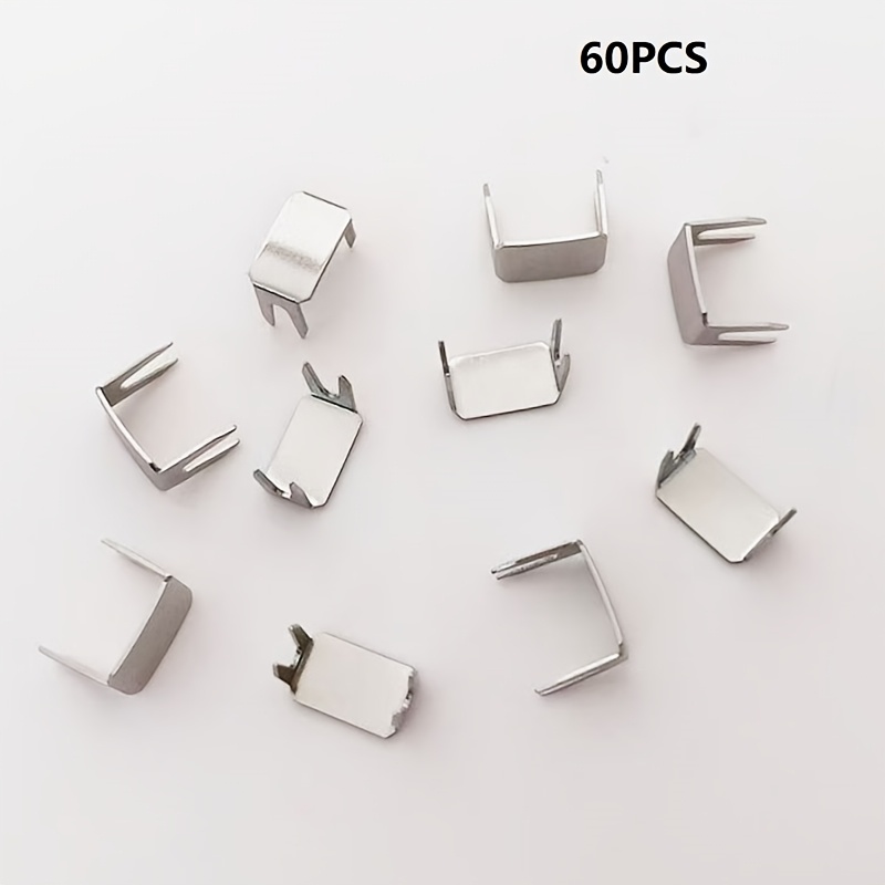 6/60/180/480pcs 5# Zipper Stopper Zipper Head And Tail Metal Stopper Claw Tail Stop Four-claw Tail Four-claw Code