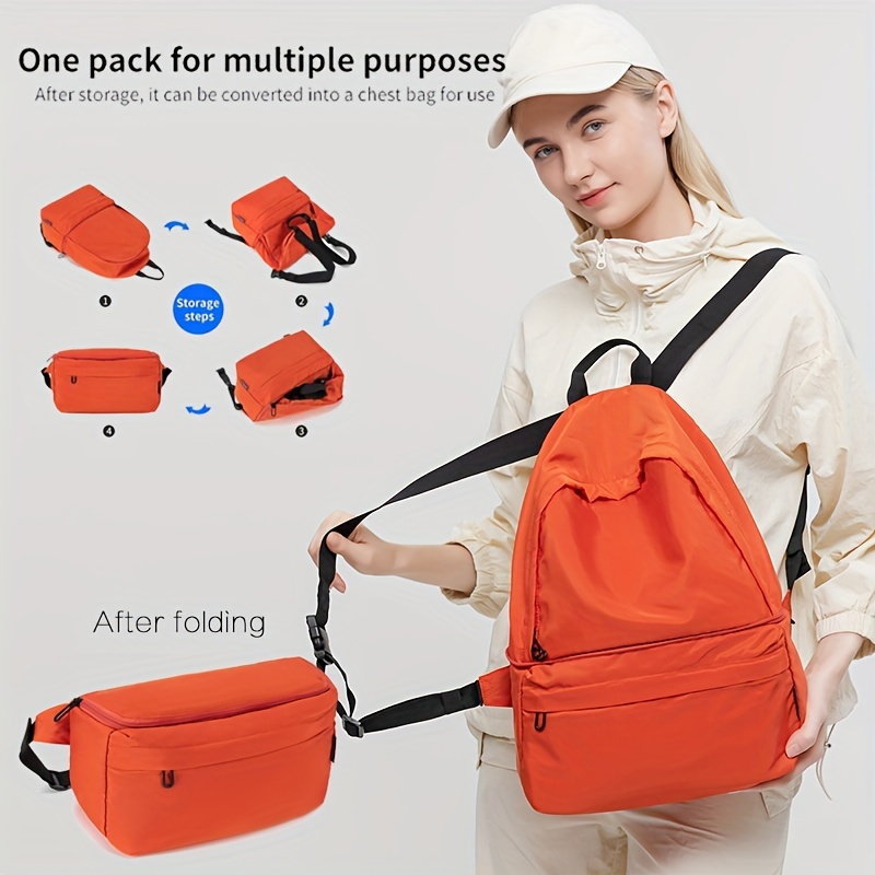 Mochilas Impermeables De Nailon Para Mujer/Bolsas Ligeras De Gran Capacidad  Para Estudiantes/Escuela