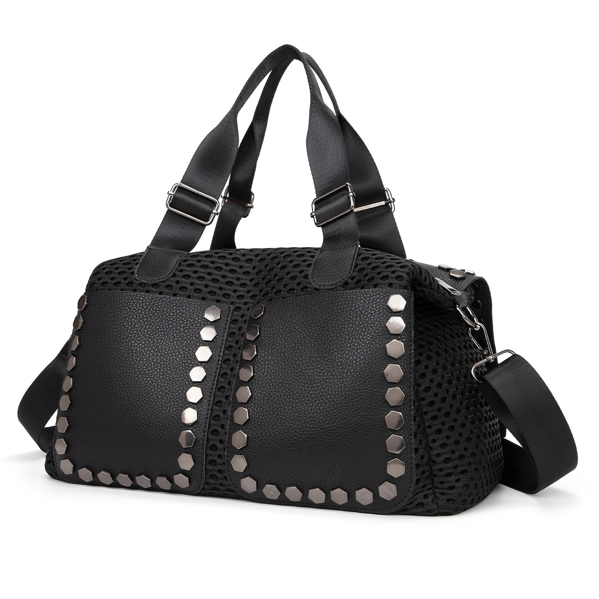 Image of Women's Shoulder Bag Large Capacity Nylon Tote Bag Style Women's Nylon With Removable Strap Dual-sided Use Zipper Closure Polyester Lining Multiple Pockets For Work Dates Parties