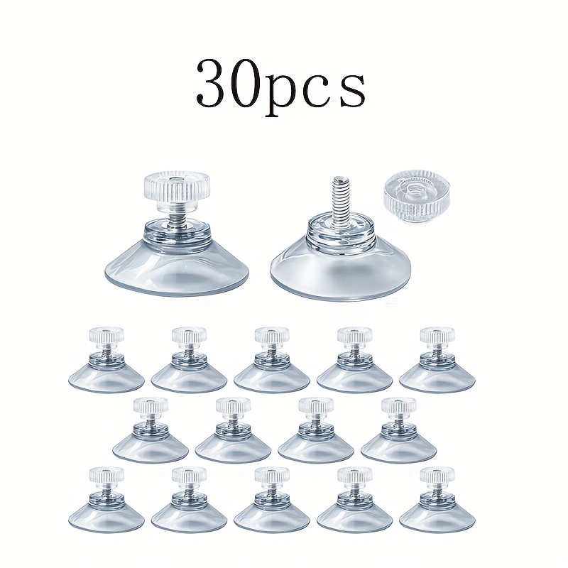 TEMU 30mm Extra Powerful Suction Cup Hooks | Includes M4 Large Nut Sets, Perfect For Smooth Flat Surfaces In Cars, Bathrooms, And Kitchens, Utility
